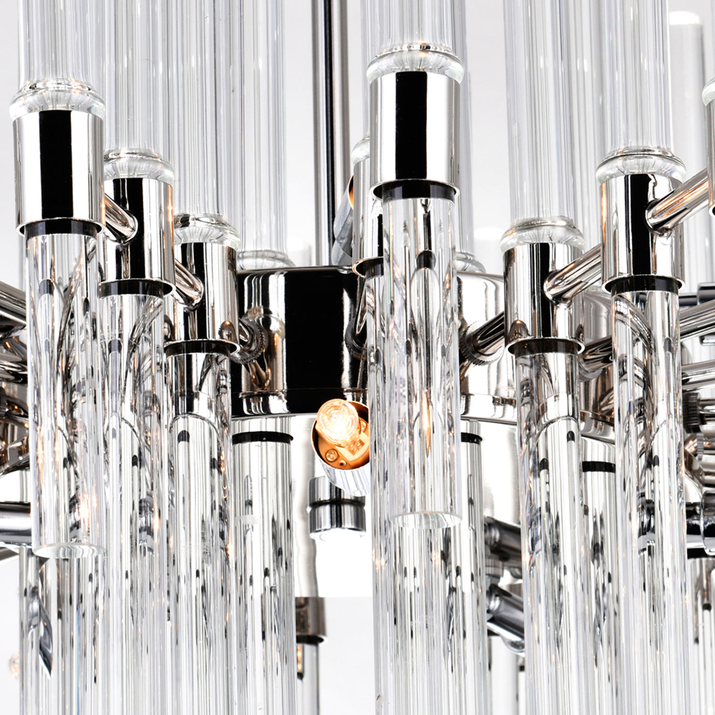 Miroir 10 Light Nickel Chandelier with Polished Finish