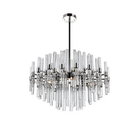Miroir 10 Light Nickel Chandelier with Polished Finish