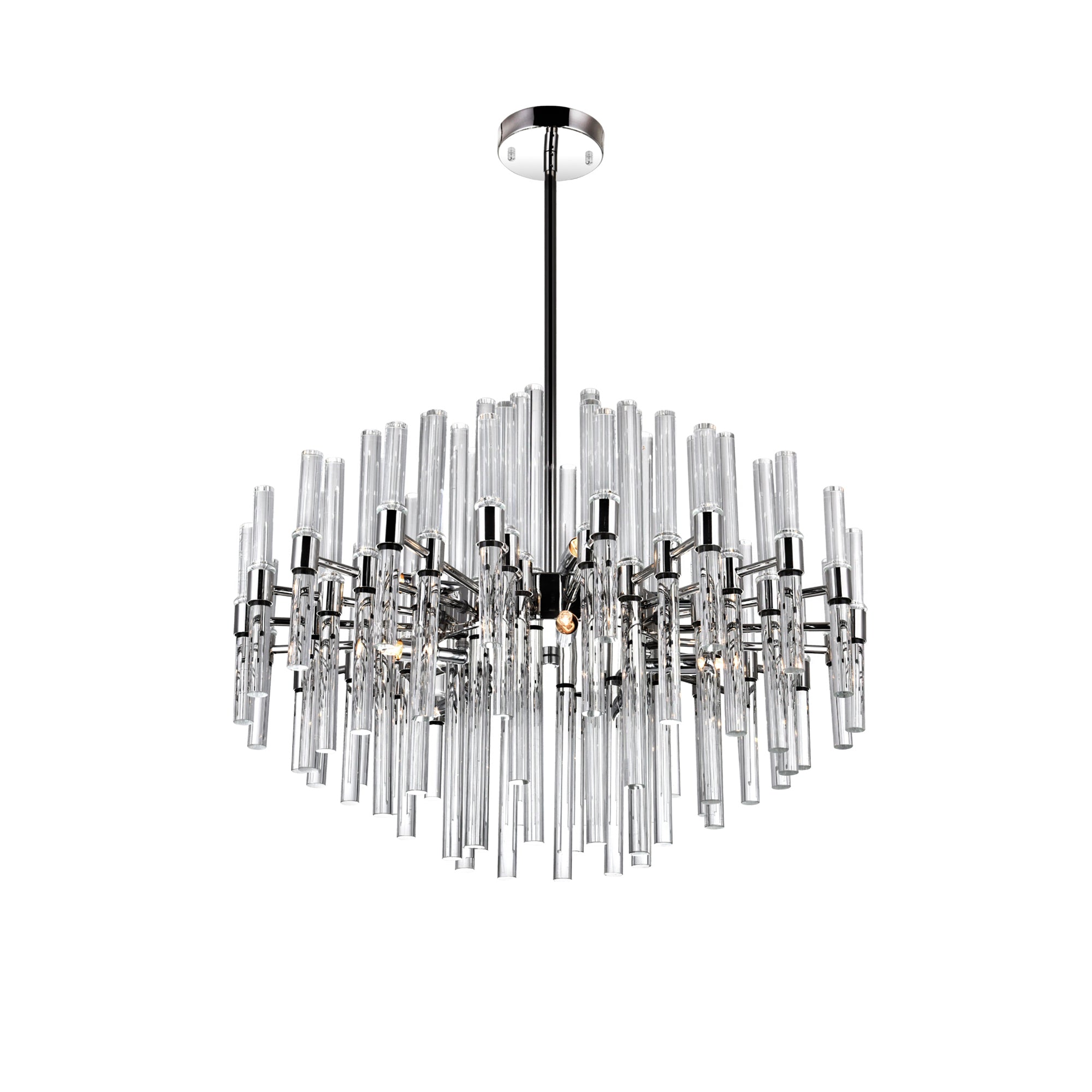Miroir 10 Light Nickel Chandelier with Polished Finish