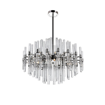 Miroir 10 Light Nickel Chandelier with Polished Finish