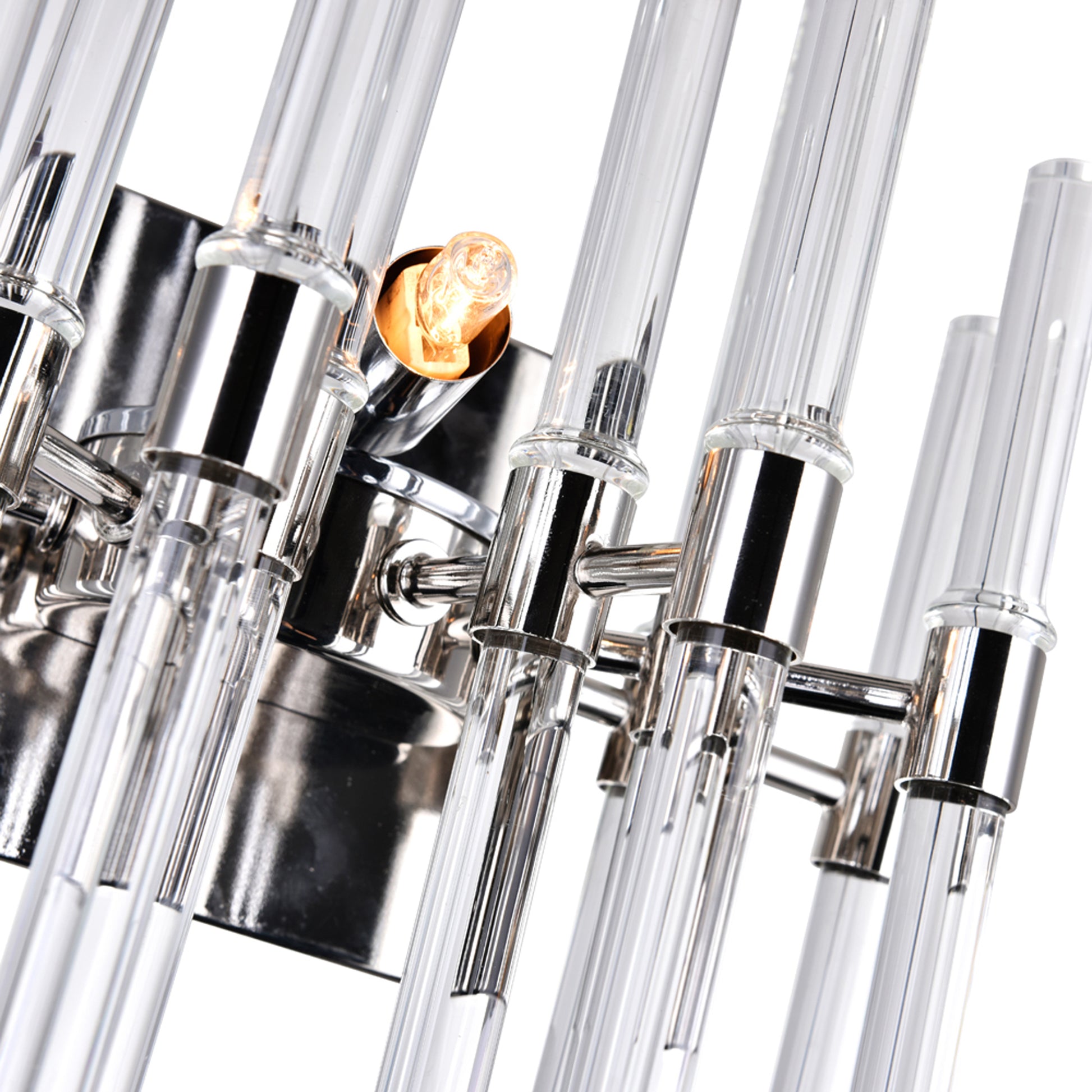 Miroir 2 Light Nickel Wall Light with Polished Finish