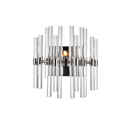 Miroir 2 Light Nickel Wall Light with Polished Finish