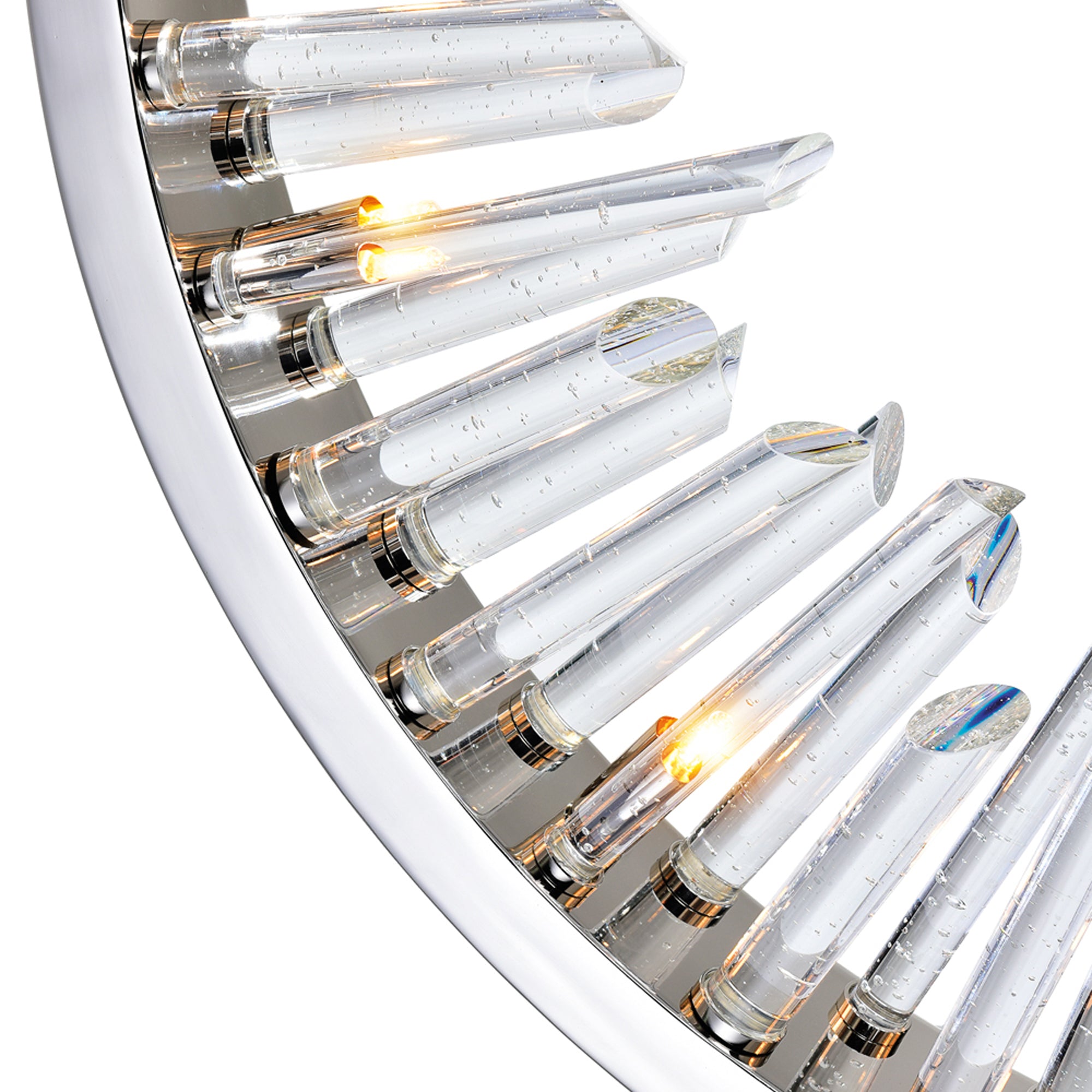 Spiked 6 Light Nickel Chandelier with Polished Finish