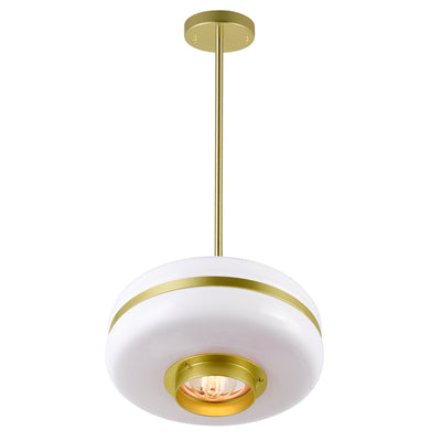 Elementary 1 Light Light Down Pendant in Pearl Gold Finish