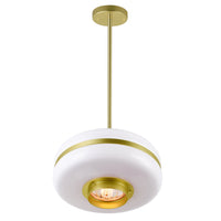 Elementary 1 Light Light Down Pendant in Pearl Gold Finish