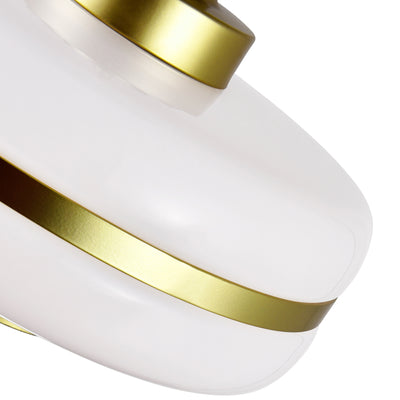 Elementary 1 Light Light Down Pendant in Pearl Gold Finish