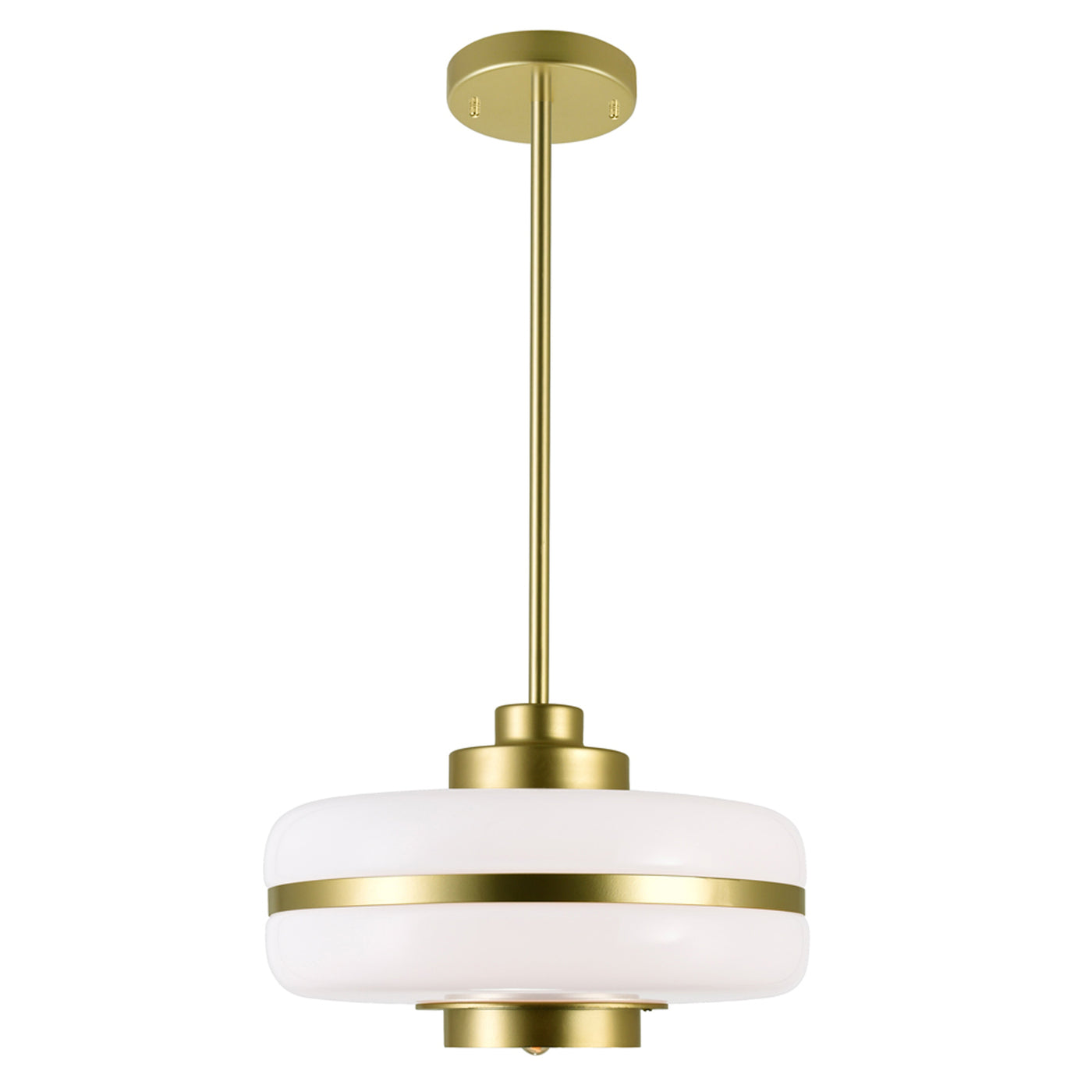 Elementary 1 Light Light Down Pendant in Pearl Gold Finish