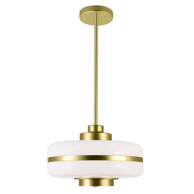 Elementary 1 Light Light Down Pendant in Pearl Gold Finish