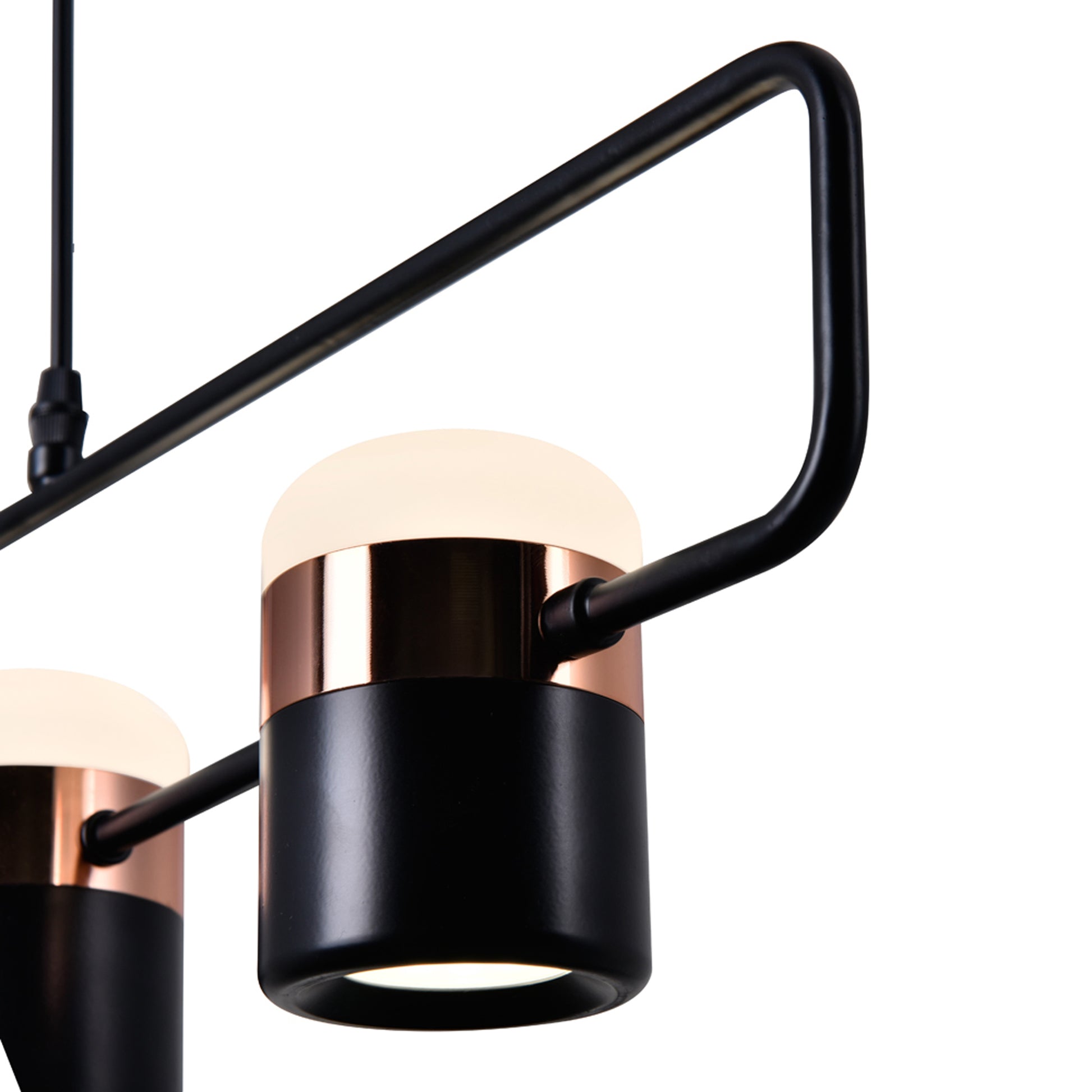 Moxie 6 Light Pool Table Light in Black Finish