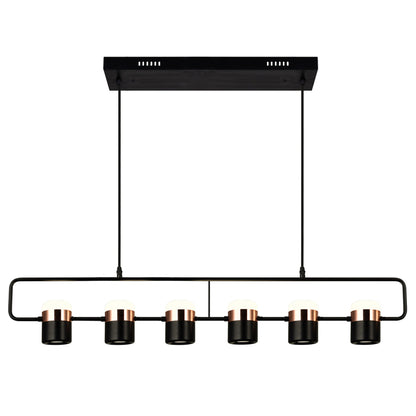 Moxie 6 Light Pool Table Light in Black Finish