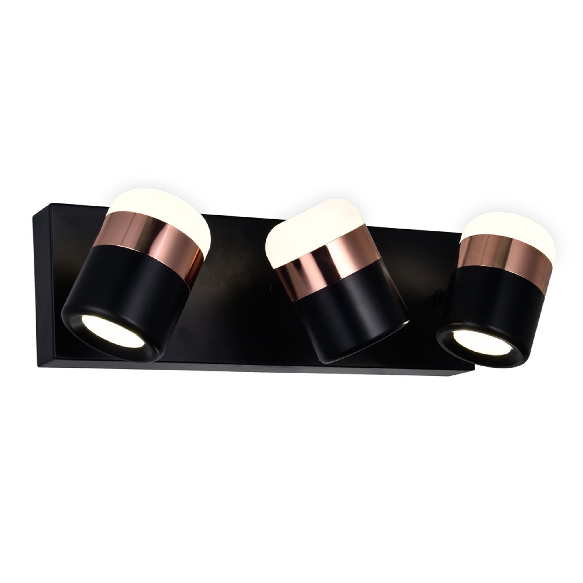 Moxie 3 Light LED Vanity Light With Black Finish