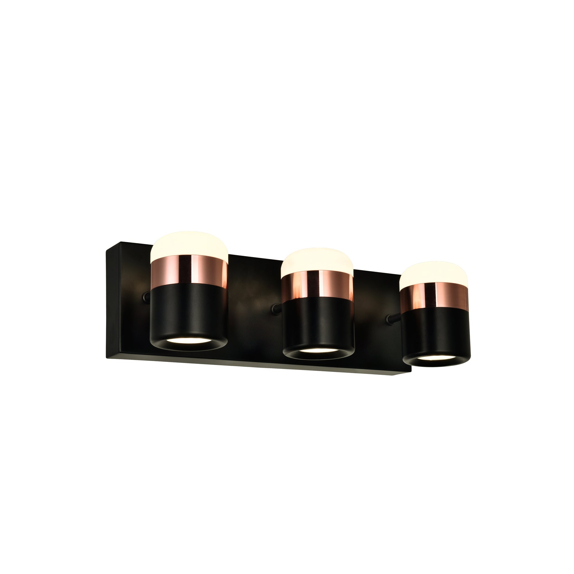 Moxie 3 Light LED Vanity Light With Black Finish