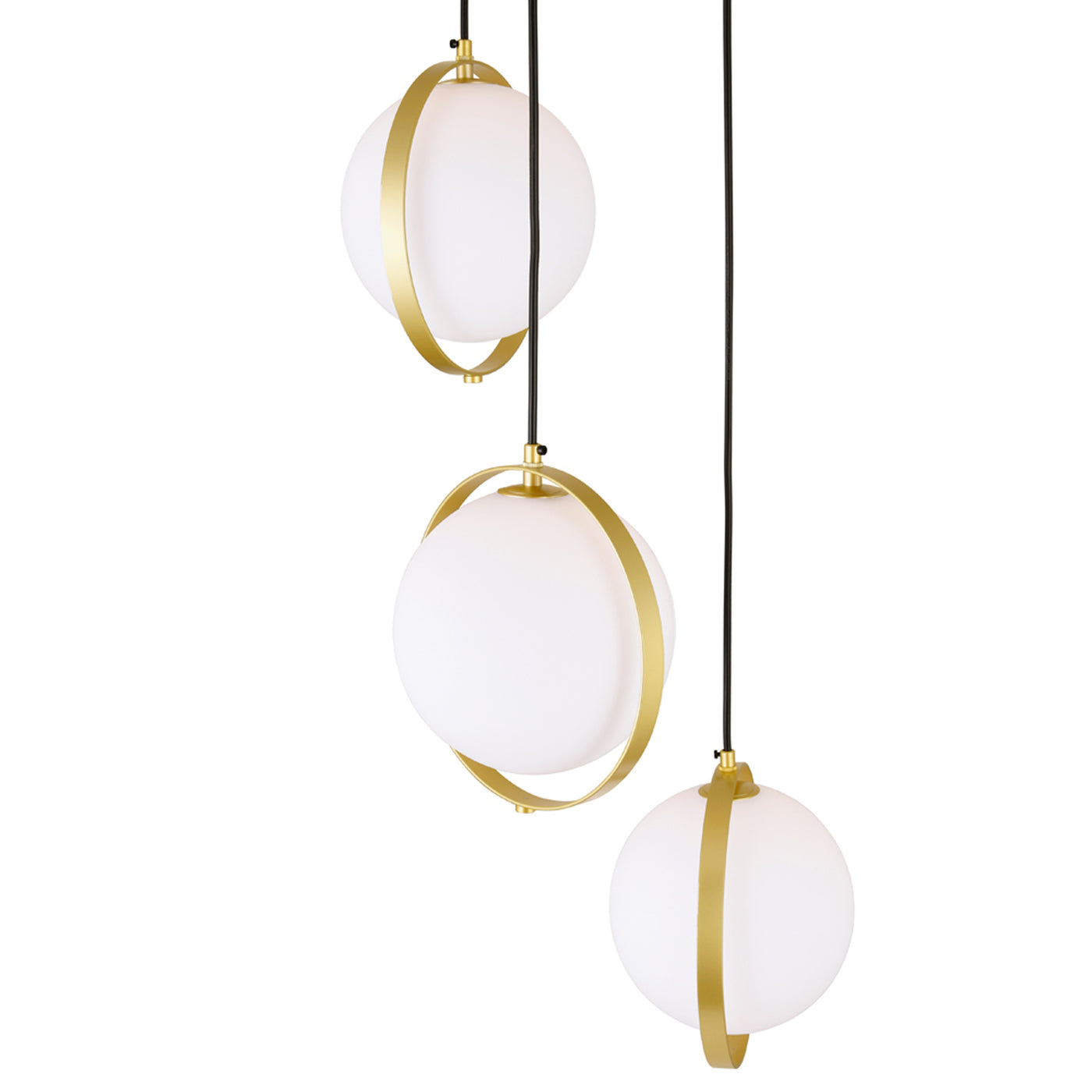 Da Pendants 3 Light Medallion Gold