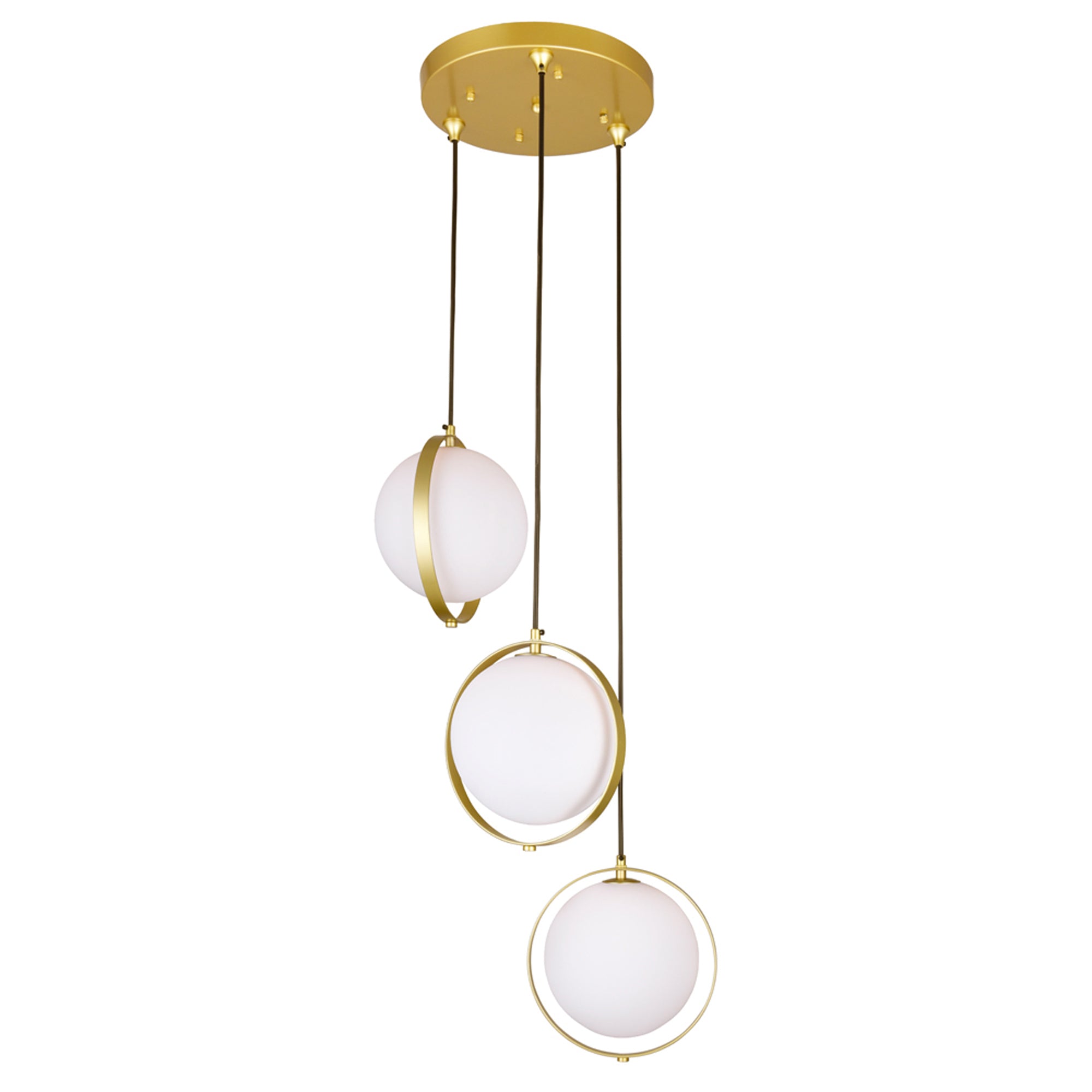 Da Pendants 3 Light Medallion Gold