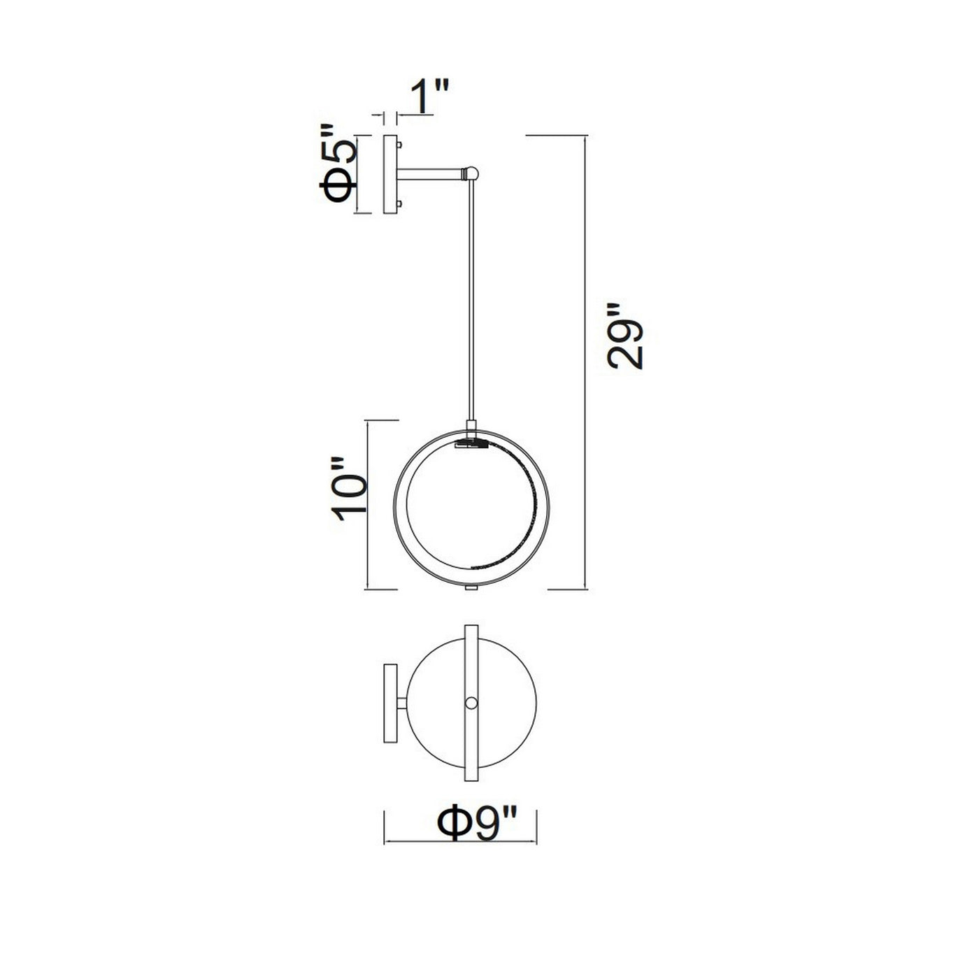 Da Wall Lights 1 Light Brass Medallion