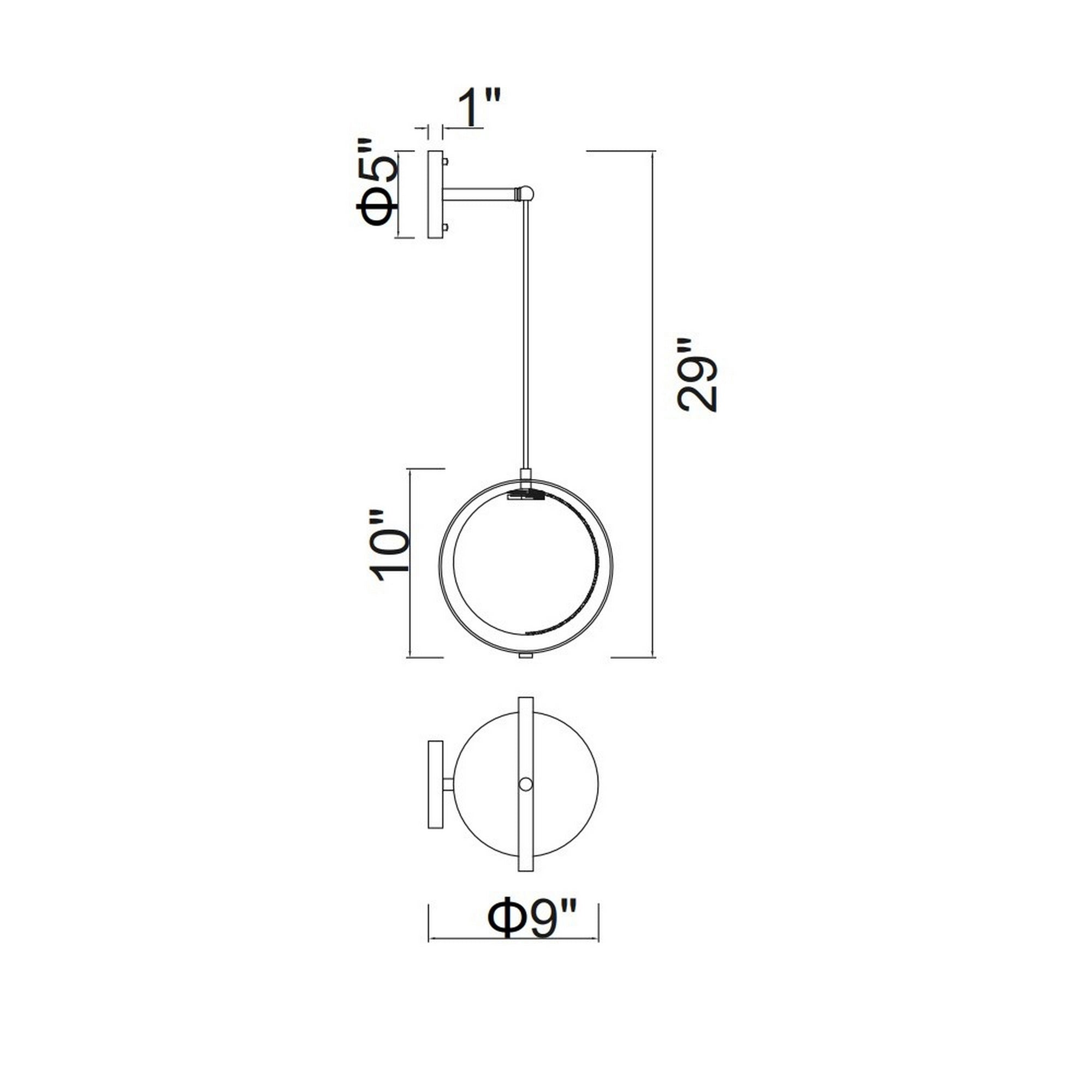 Da Wall Lights 1 Light Brass Medallion