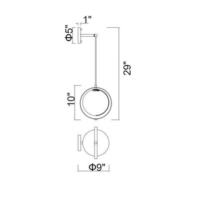 Da Wall Lights 1 Light Brass Medallion
