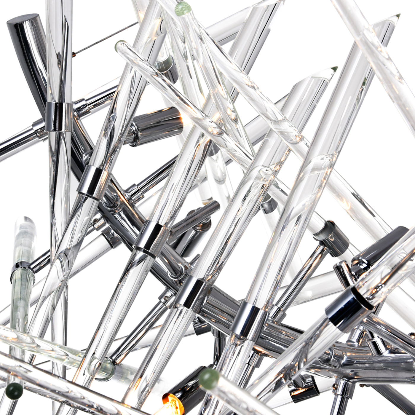 Icicle 10 Light 39 Inch Chrome Chandelier