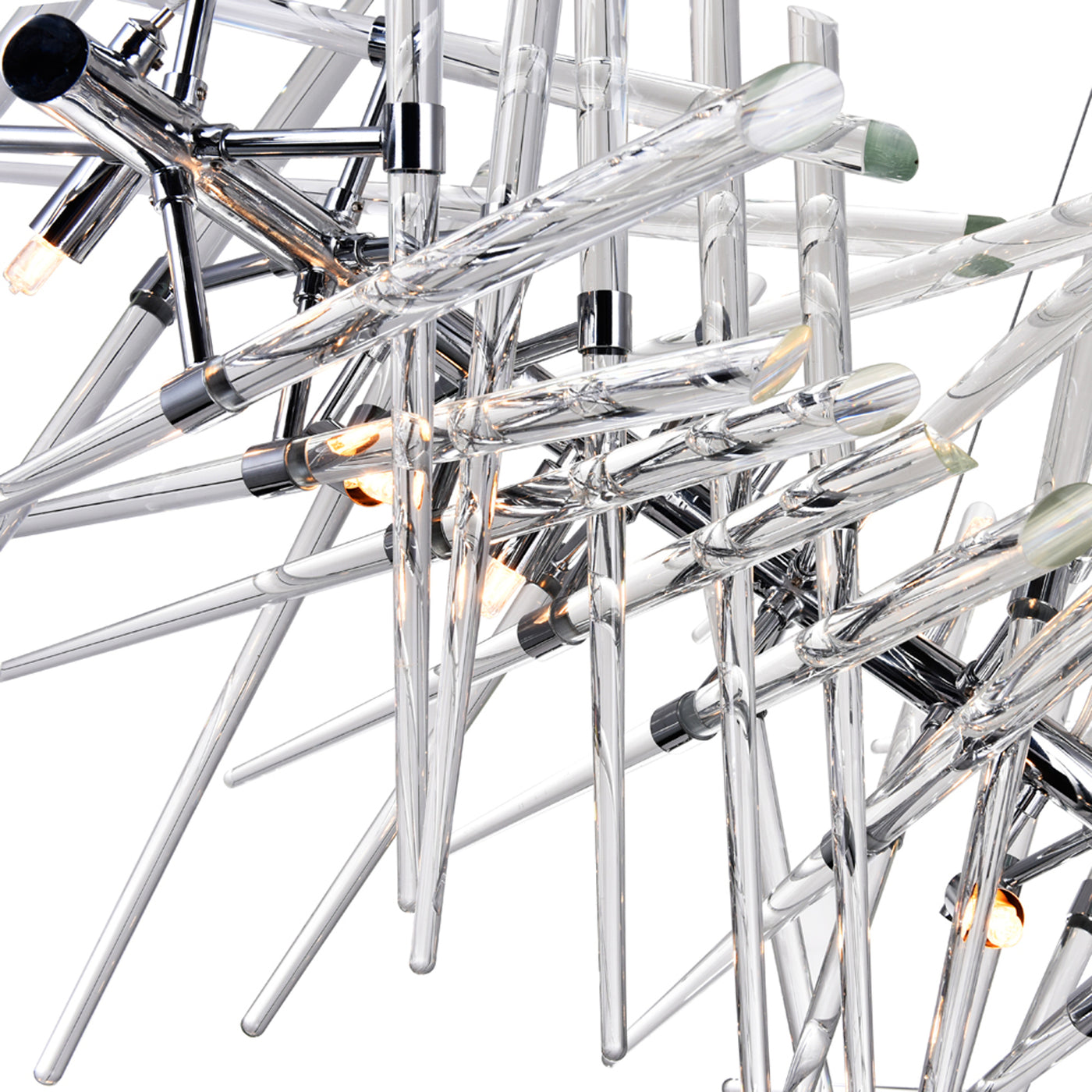 Icicle 10 Light 39 Inch Chrome Chandelier