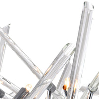 Icicle 10 Light 39 Inch Chrome Chandelier