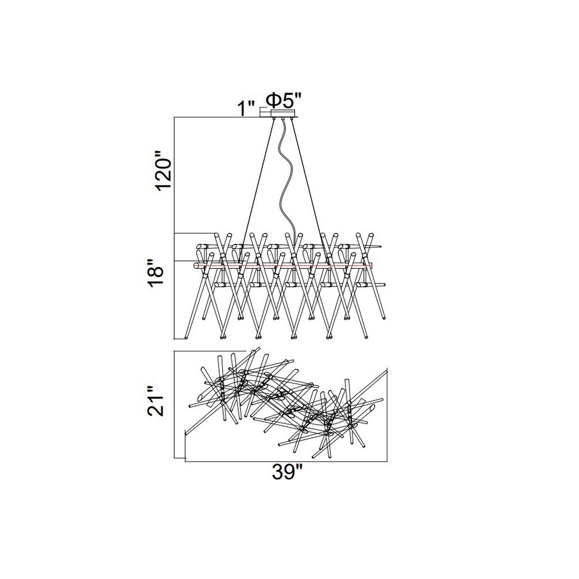 Icicle 10 Light 39 Inch Chrome Chandelier