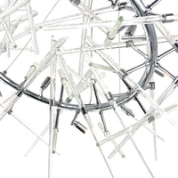 Icicle 12 Light Chrome Chandelier with Cascading Crystal Drops