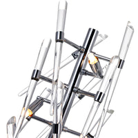 Icicle 3 Light Chrome Table Lamp with Clear Glass Spikes