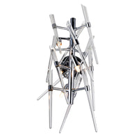 Icicle 3 Light Chrome Wall Light with Clear Glass Spikes
