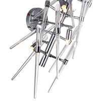 Icicle 3 Light Chrome Wall Light with Clear Glass Spikes
