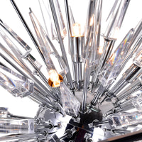 Starburst Chandeliers 6 Lights Chrome Black