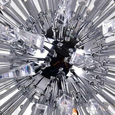 Starburst Chandeliers 20 Light Chrome Black