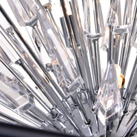 Starburst Chandeliers 20 Light Chrome Black