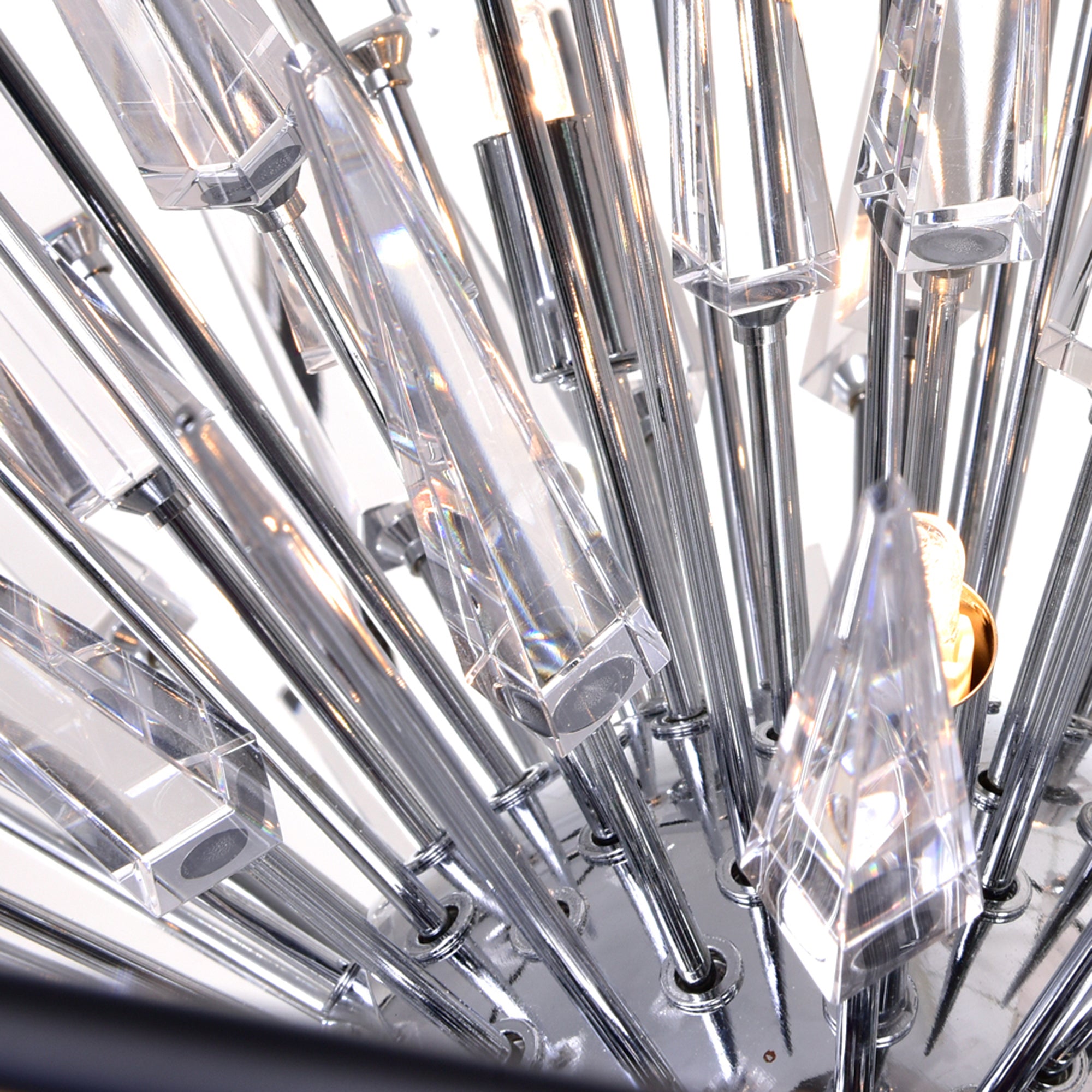 Starburst Chandeliers 20 Light Chrome Black