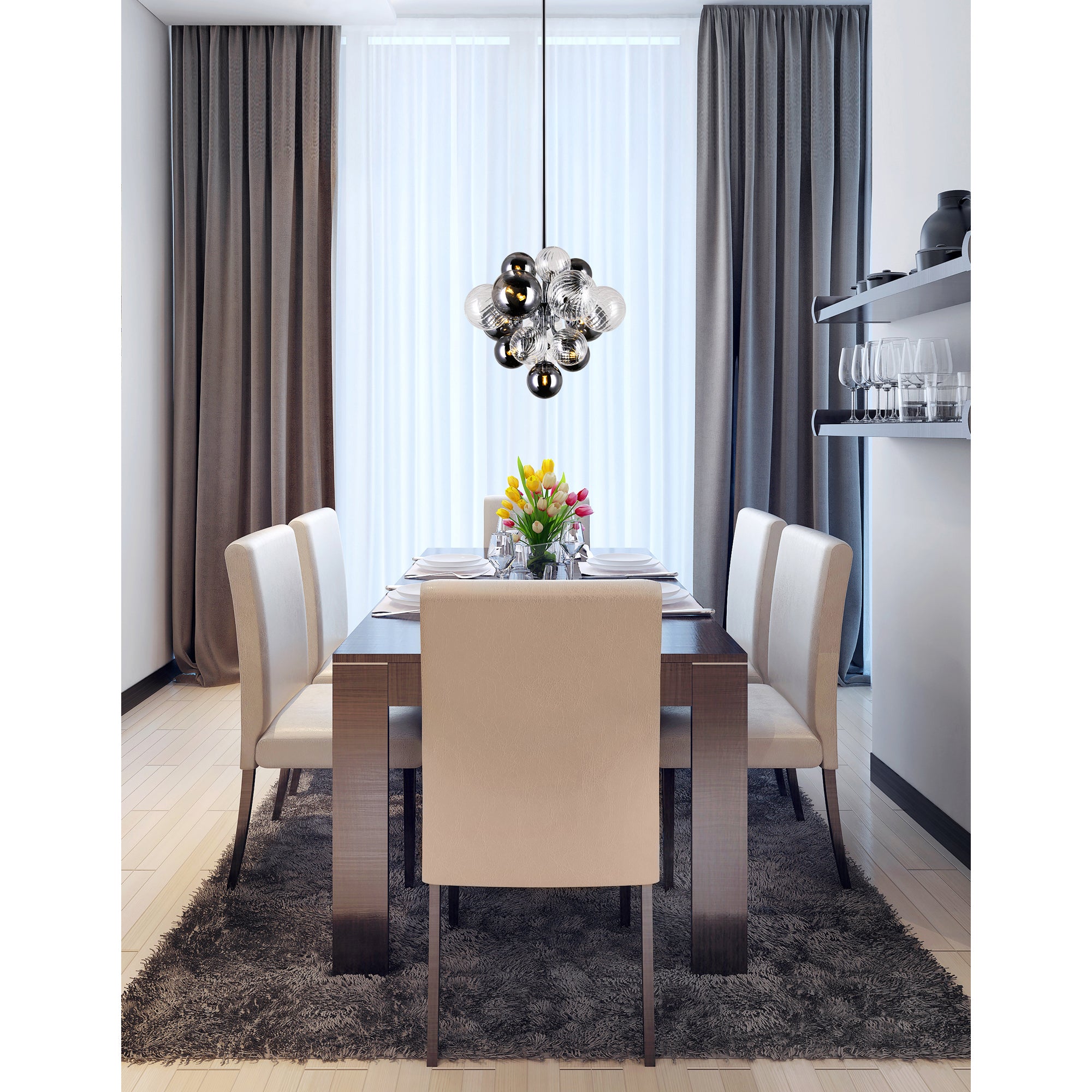 Pallocino Chandeliers Chrome 8 Lights