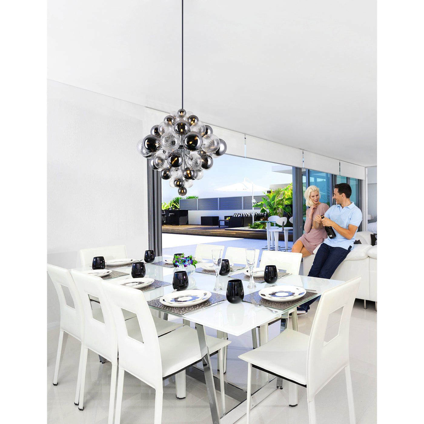 Pallocino Chandeliers 27 Light Chrome