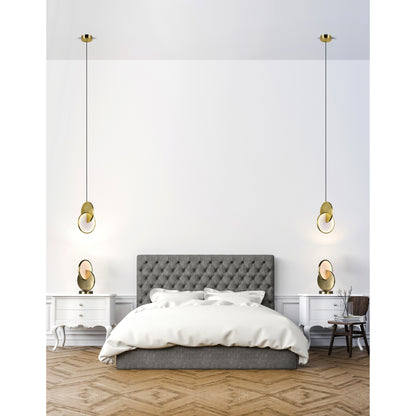Tranche 1 Light Brass Mini Pendant Brushed Brass