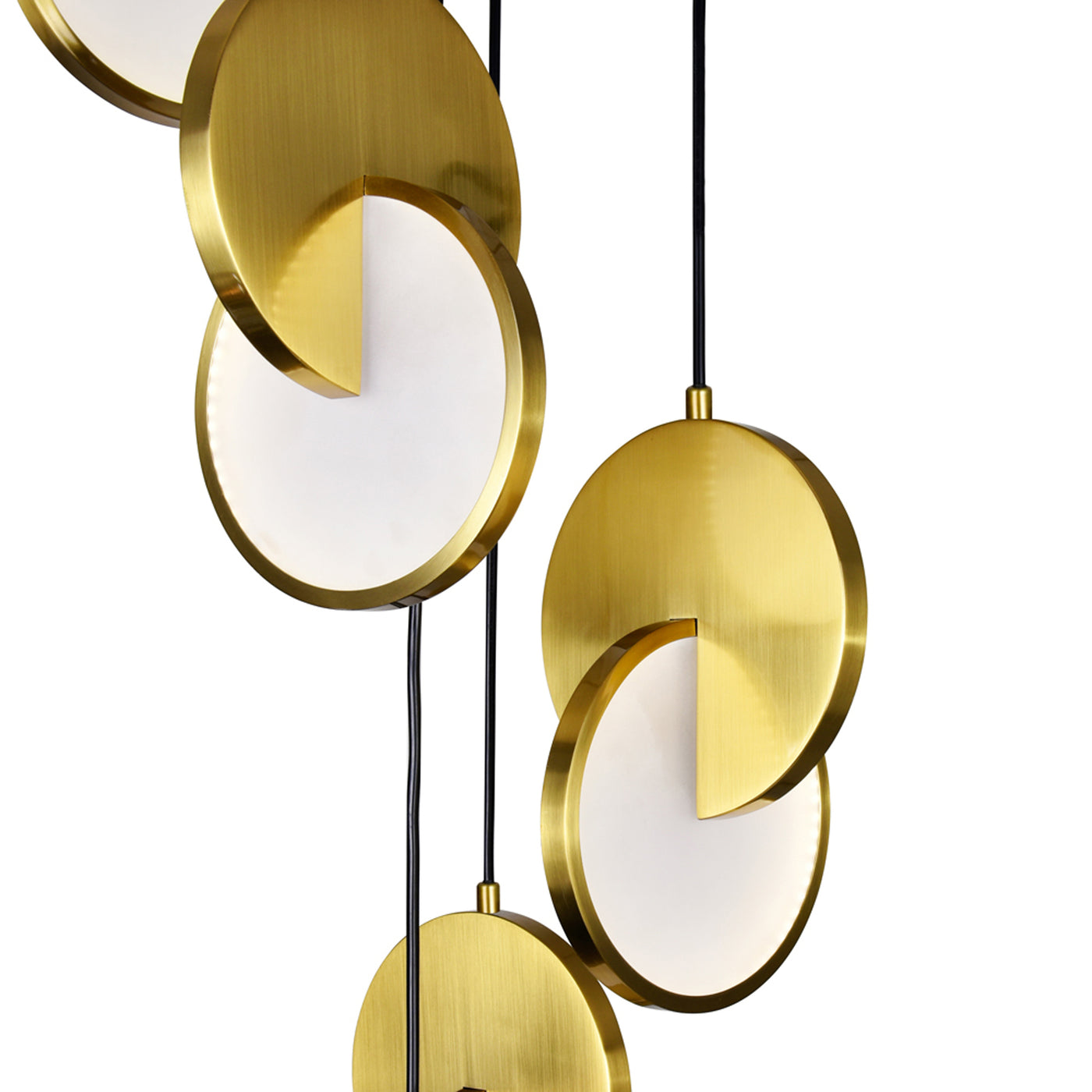 Tranche 5 Light Brass Pendant Brushed Brass