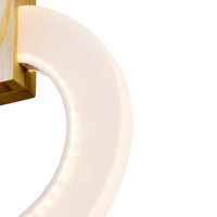 Anello Integrated LED 8in White Pendant Light White Oak