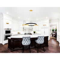 Deux Lunes Integrated LED 20in Black Chandelier