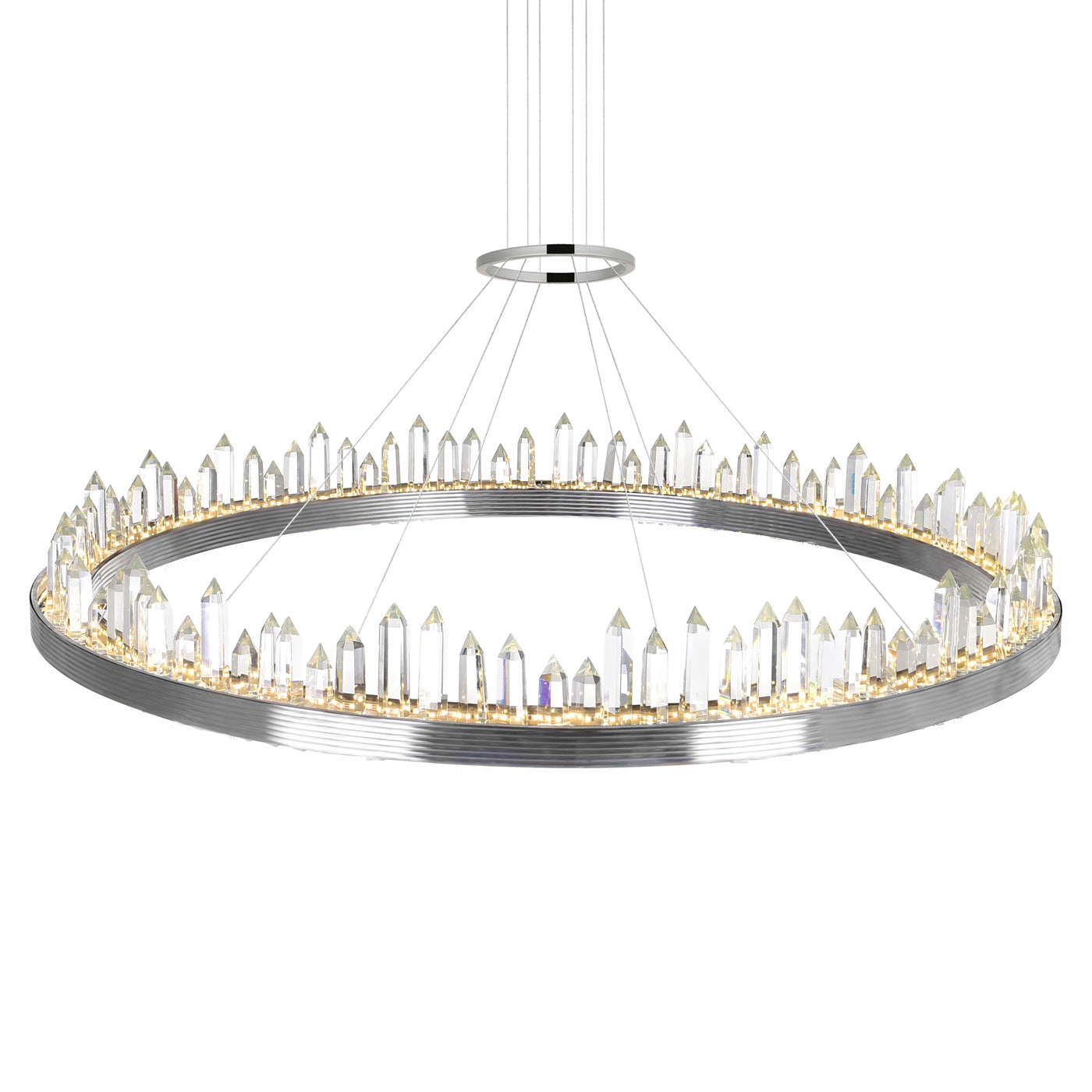 Agassiz Integrated LED Nickel Chandelier