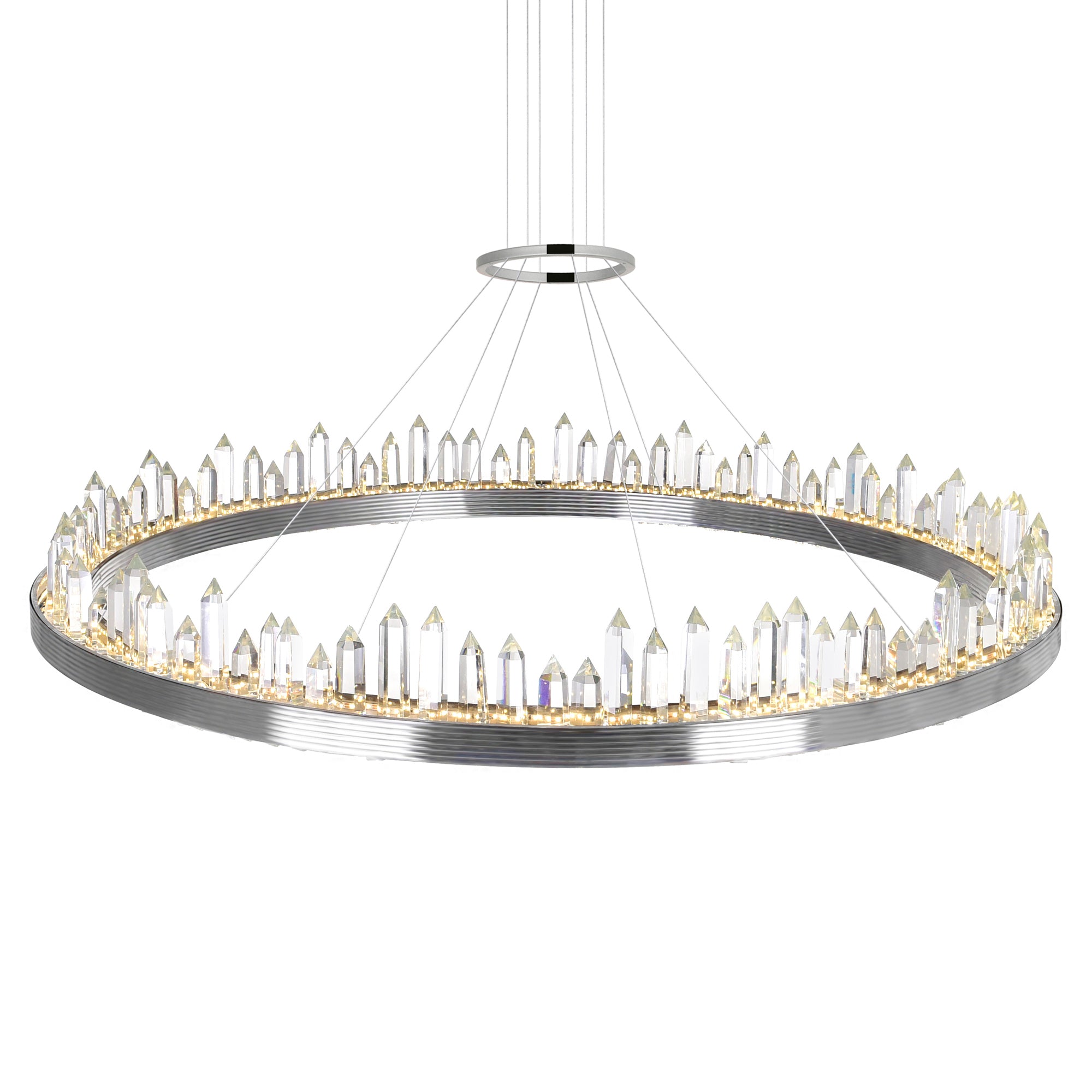 Agassiz Integrated LED Nickel Chandelier