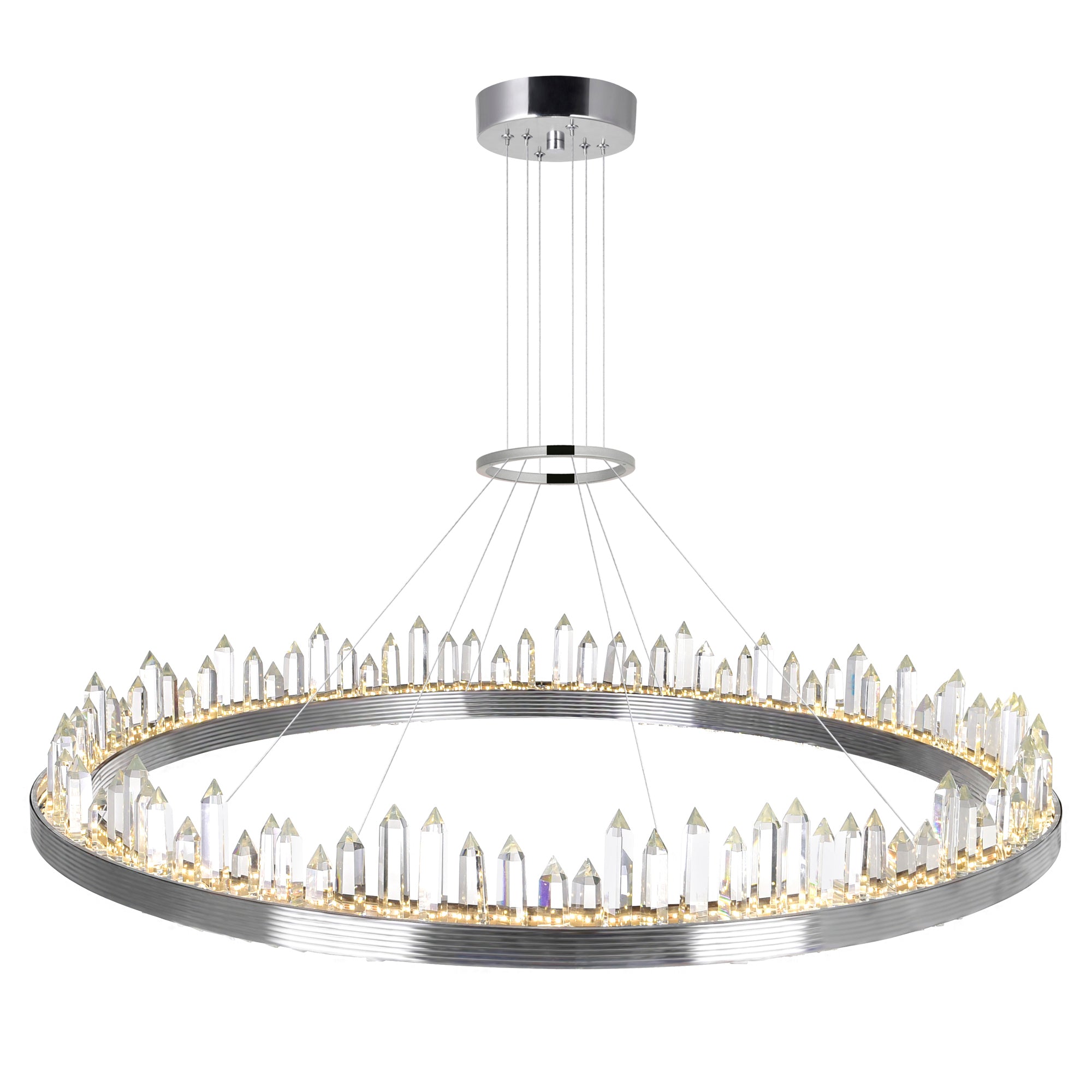 Agassiz Integrated LED Nickel Chandelier