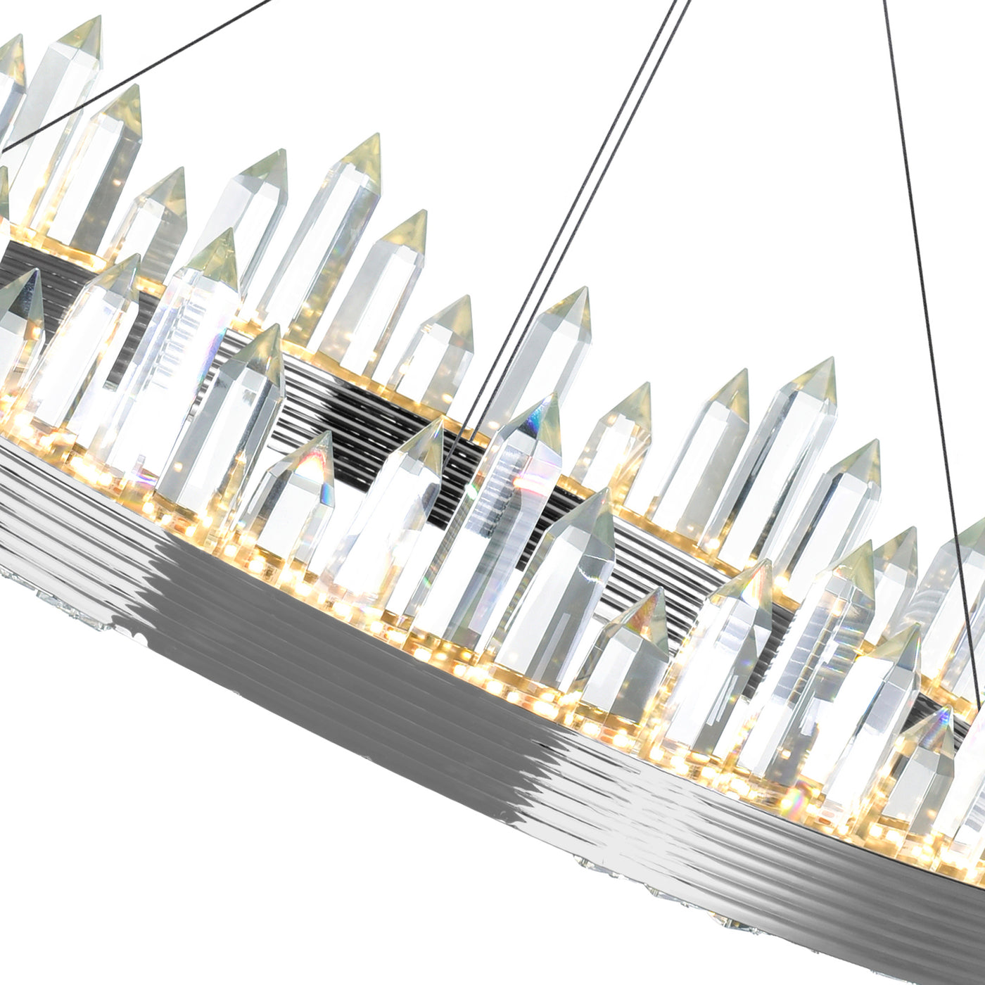 Agassiz Integrated LED Nickel Chandelier