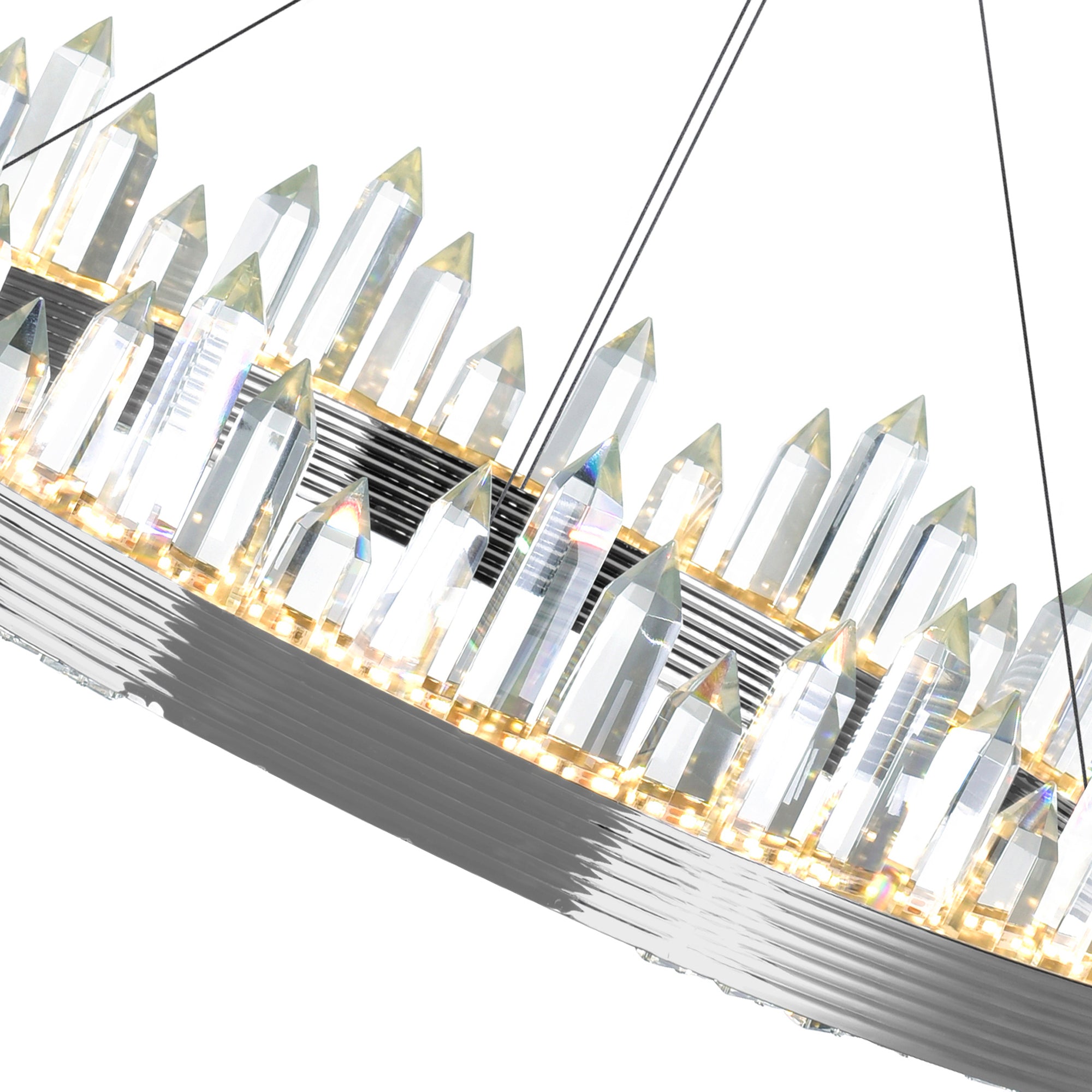 Agassiz Integrated LED Nickel Chandelier