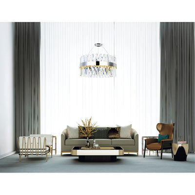Glace Chandeliers Chrome Integrated LED