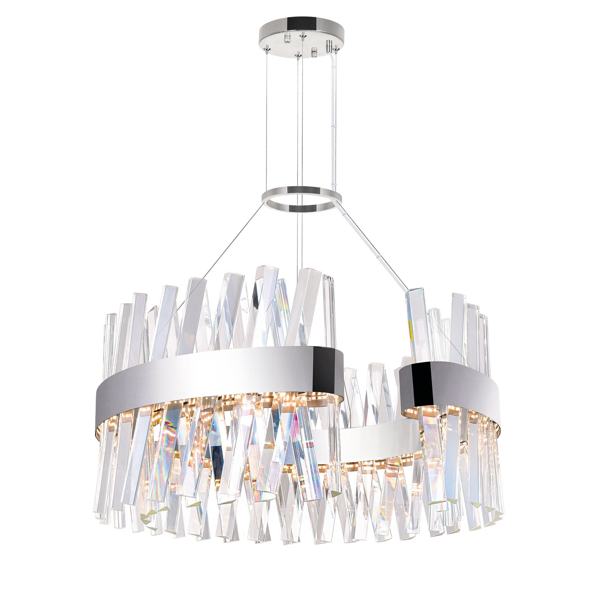 Glace Chandeliers Chrome Integrated LED
