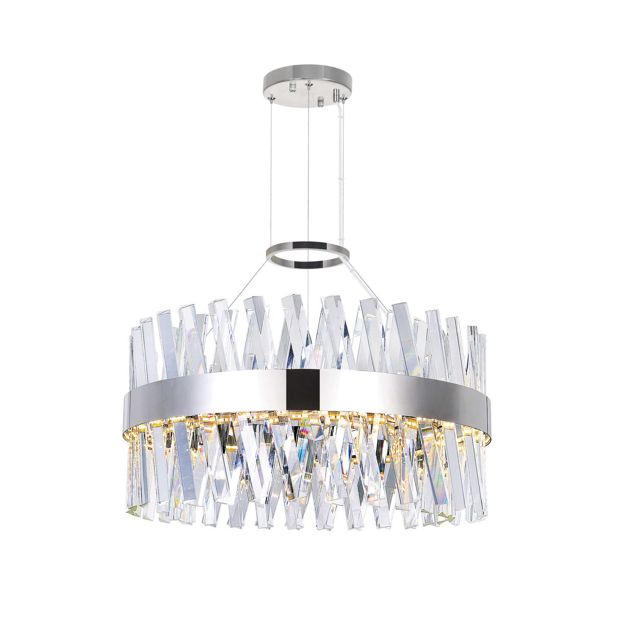 Glace Chandeliers Chrome Integrated LED