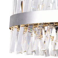 Glace Chandeliers 40in Chrome Crystal LED
