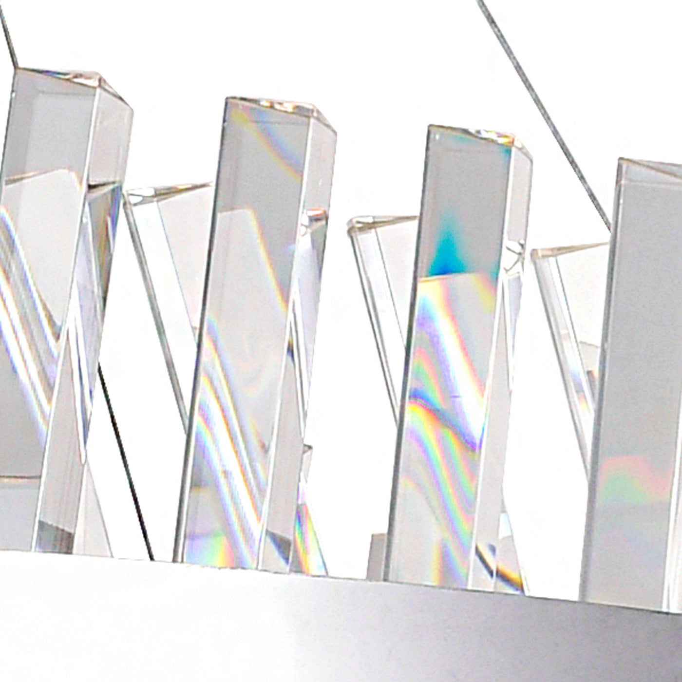 Glace Chandeliers 40in Chrome Crystal LED