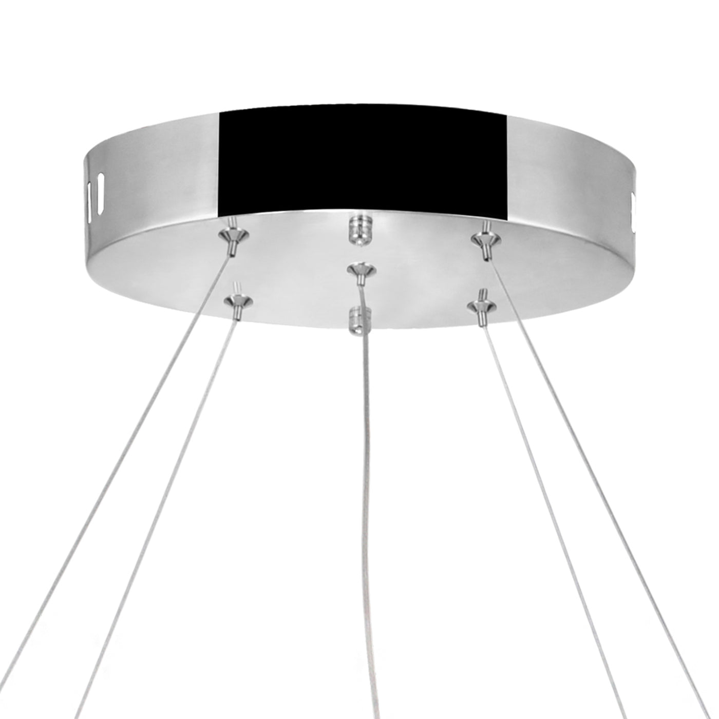 Glace Chandeliers 40in Chrome Crystal LED